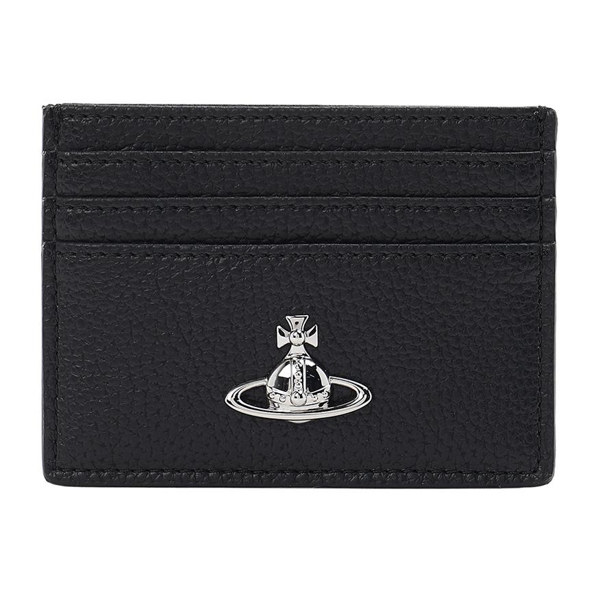 Vivienne Westwood Women’s Grain Leather Flat Card Holder Black