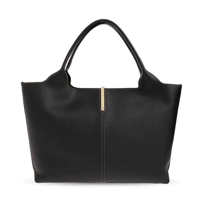 Tods Black Leather Women's Shopper Tote Bag XBWEBRA0250UBL B999