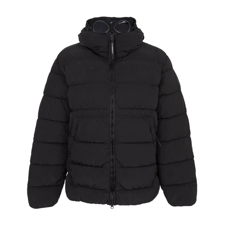 CP Company Black Down Puffer Jacket for Men