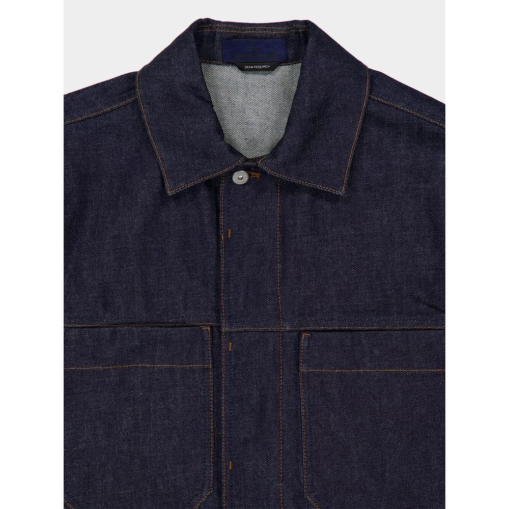 STONE ISLAND Indigo Denim Coach Jacket Men’s