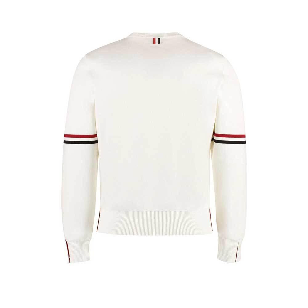 THOM BROWNE RWB Armband Milano Stitch Crewneck Knit Sweater Men