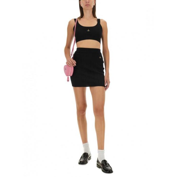 Vivienne Westwood BEA Bra Top Black Cotton T-Shirt