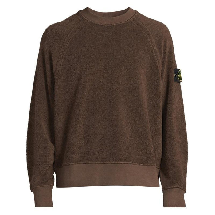 STONE ISLAND Terry Fleece Crewneck Sweatshirt for Men