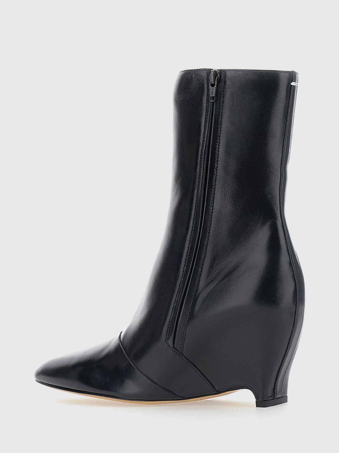 Maison Margiela Black Leather Ankle Boots
