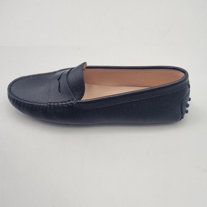 Tods Black Leather Gommino Driving Moccasin Shoes Sandals