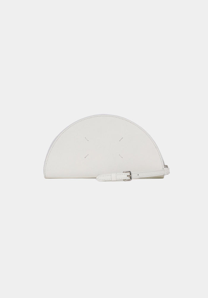 Maison Margiela White Stitch Half Moon Strap Pouch