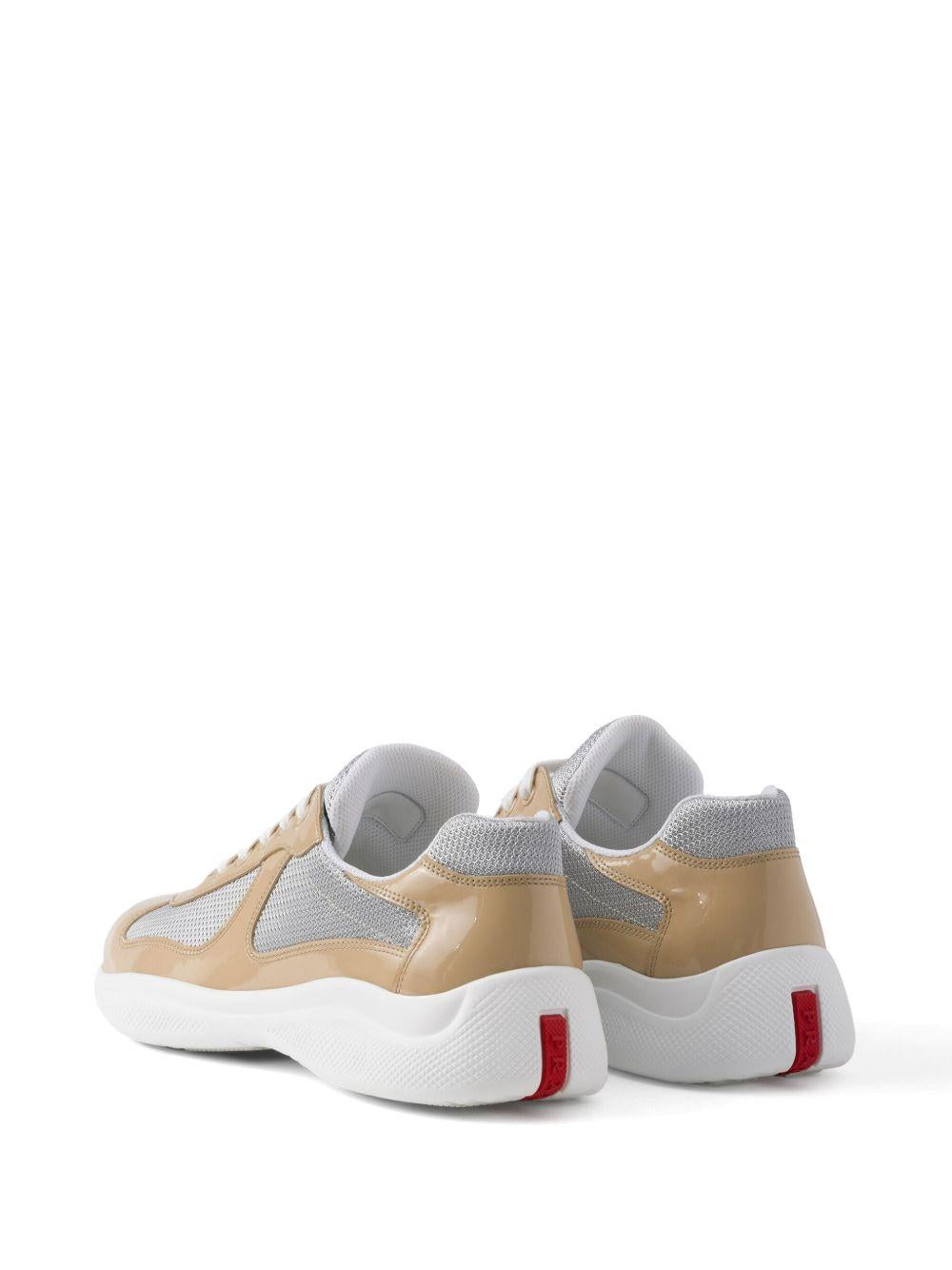 PRADA Black Leather Low-Top Sneakers