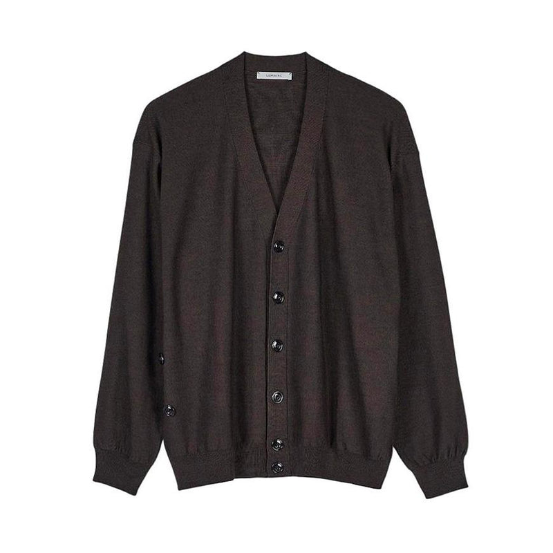 Lemaire Unisex Relaxed Twist Knit Cardigan Brown