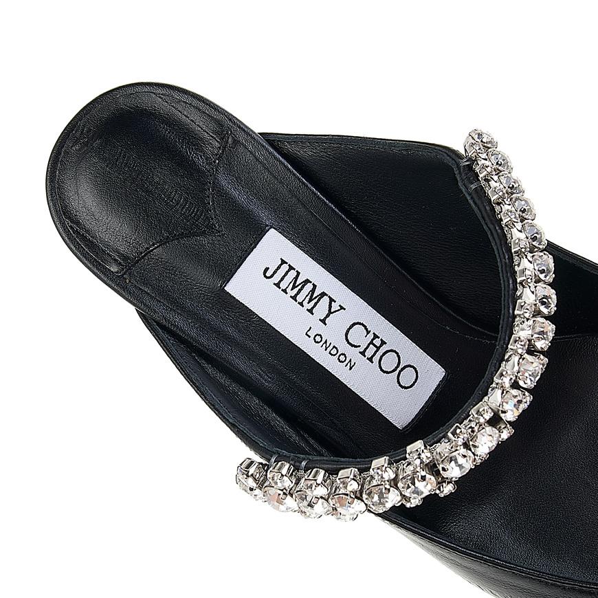 Jimmy Choo Bing Crystal Strap Mule Slides for Women BING 65 EBK BLACK 1