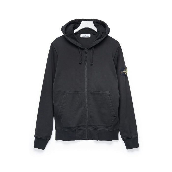 STONE ISLAND Woven Hooded Zip Jacket Black Khaki Men