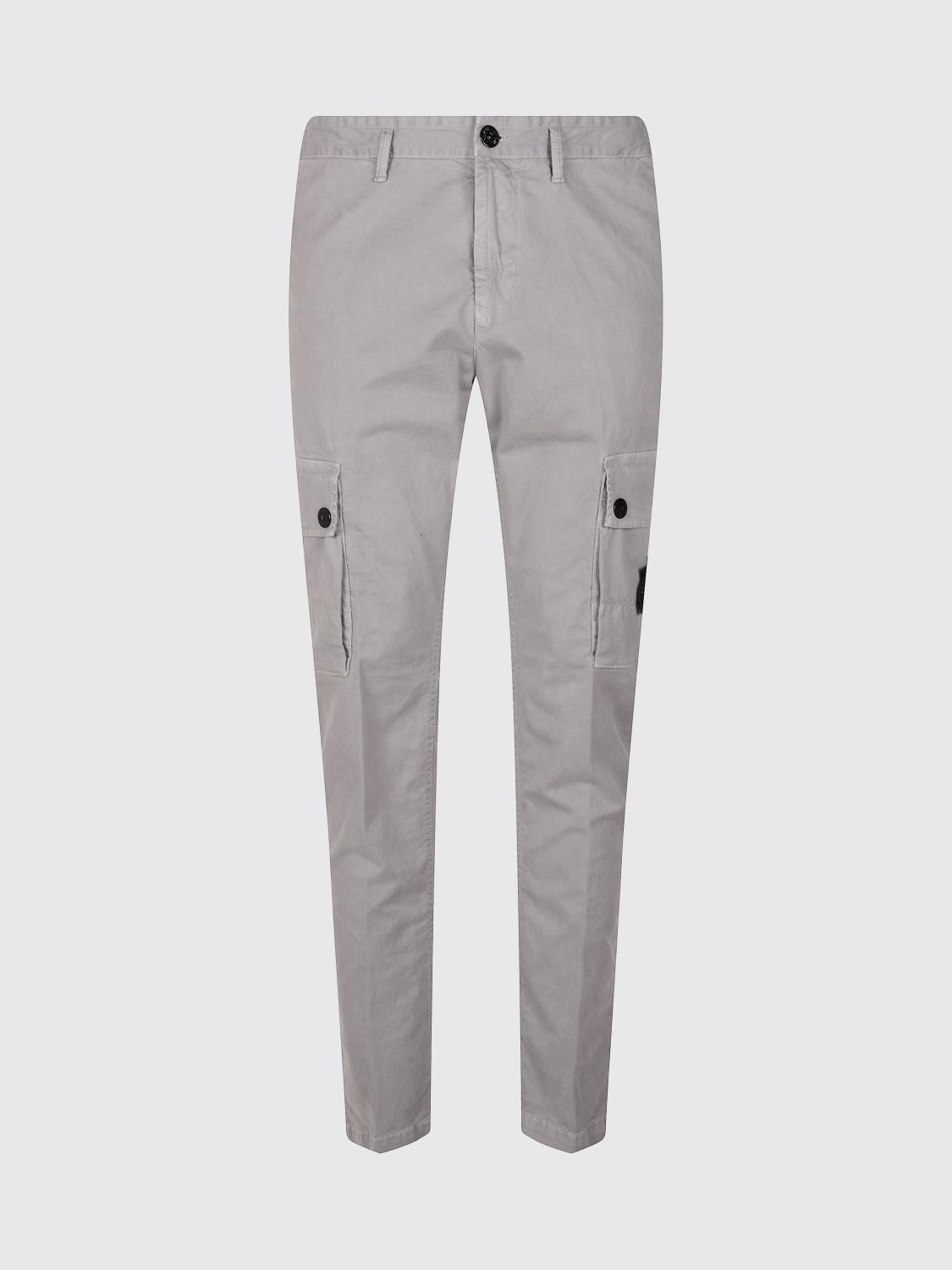 STONE ISLAND Green Cotton Cargo Pants