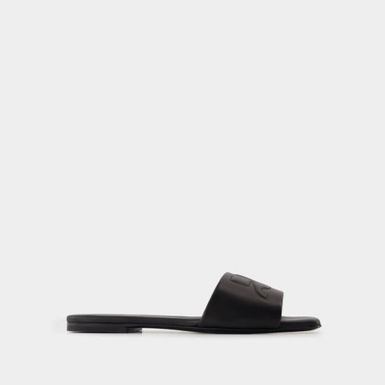 courreges Black Mule Slippers Sandals 125 SSD 025 AG 00309999