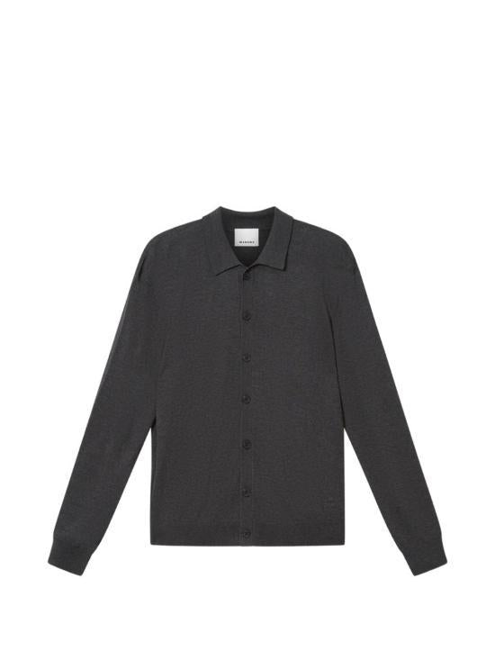 Isabel Marant Anthracite Wool Knit Cardigan for Men