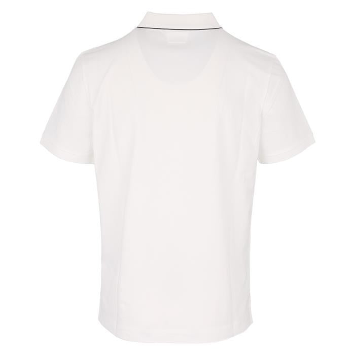 CP Company Slim Fit Pique Short Sleeve Polo Shirt White Men