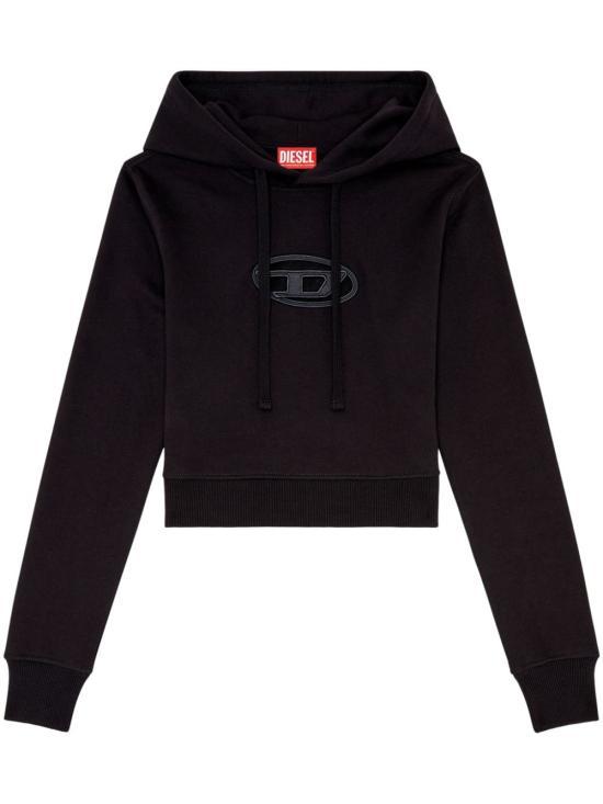DIESEL Black Hooded Sweatshirt Women’s Pullover Hoodie A157140GRAC9XX BLACK DOM