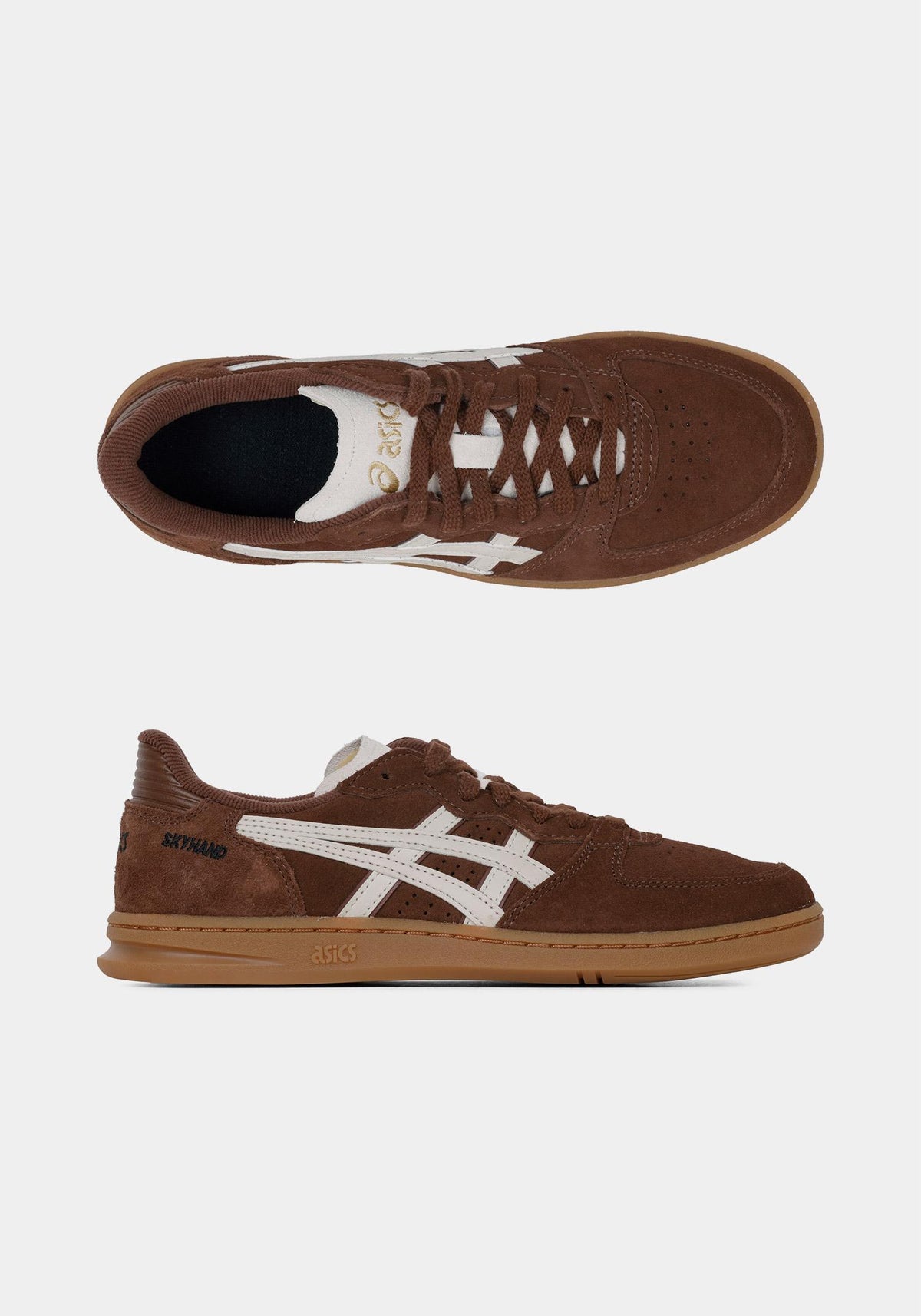 Asics Reddish Brown Oatmeal Skyhand OG Low-Top Sneakers 1203A452 200