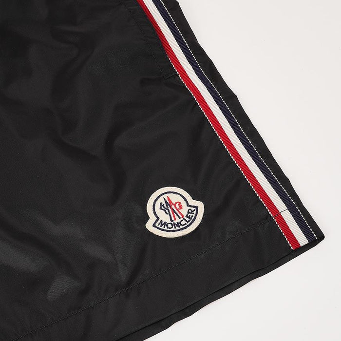 Moncler Logo Patch Swim Shorts Black Men’s Swimwear