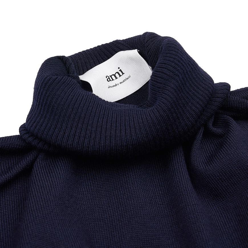 AMI Small Heart Logo Round Neck Knit Sweater for Women KN0025 430