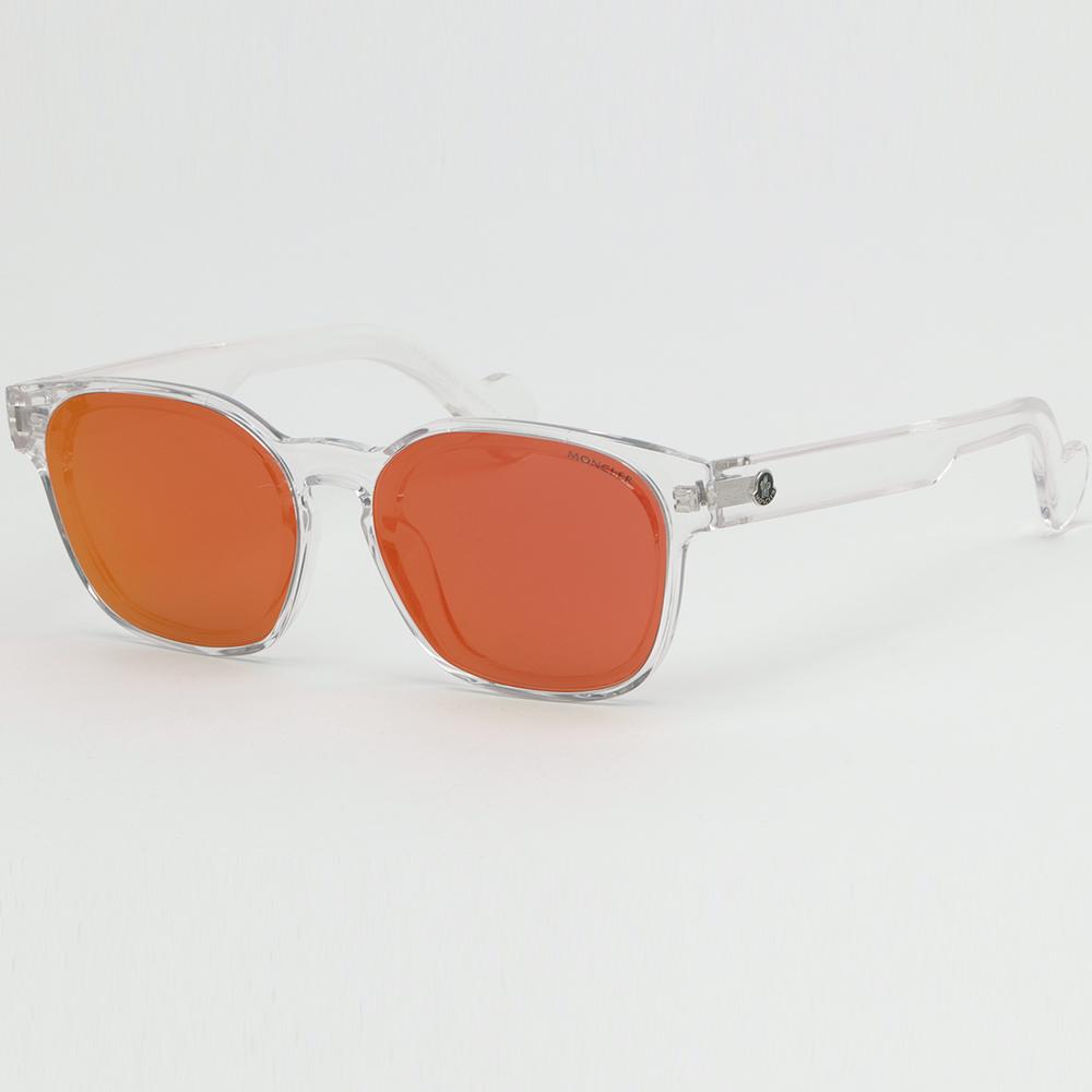 Moncler Transparent Acetate Mirror Flat Sunglasses ML0086 26U