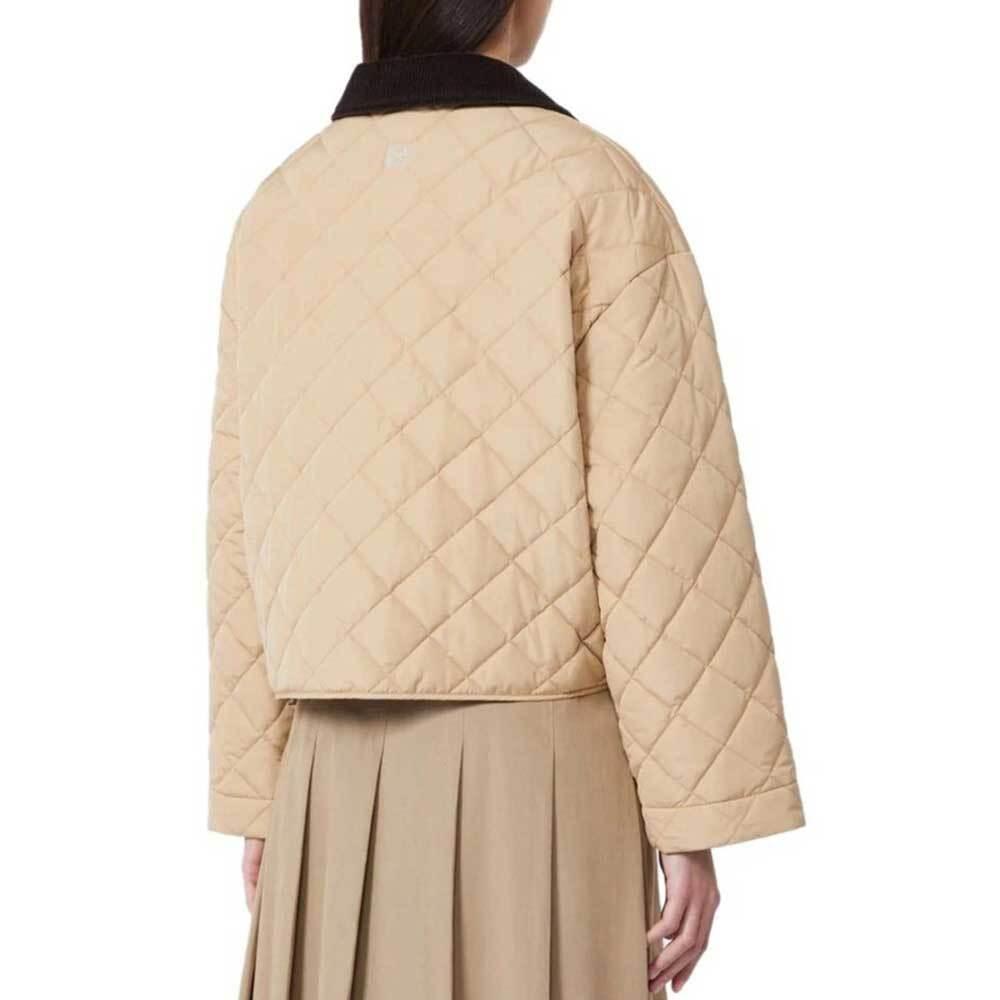 Max Mara Water-Repellent Khaki Down Puffer Jacket Women 15481031600 009