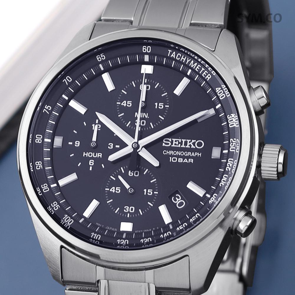 Seiko Chronograph Conceptual 100m Water Resistant Quartz Men’s Metal W SSB377 P1