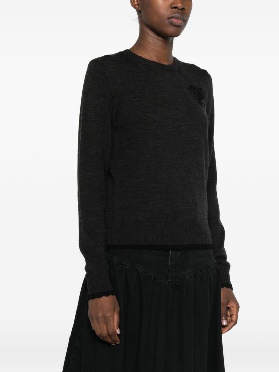 GANNI Phantom Round Neck Knit Sweater