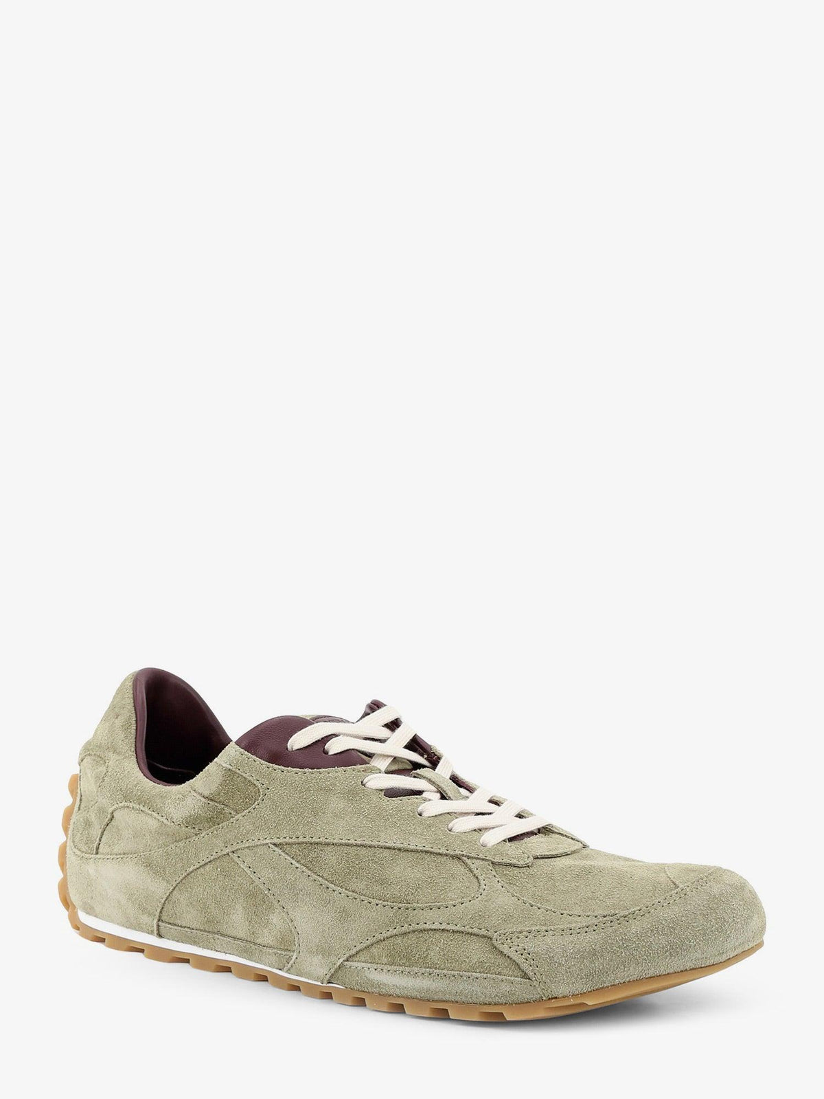 Bottega Veneta White Leather Low-Top Sneakers