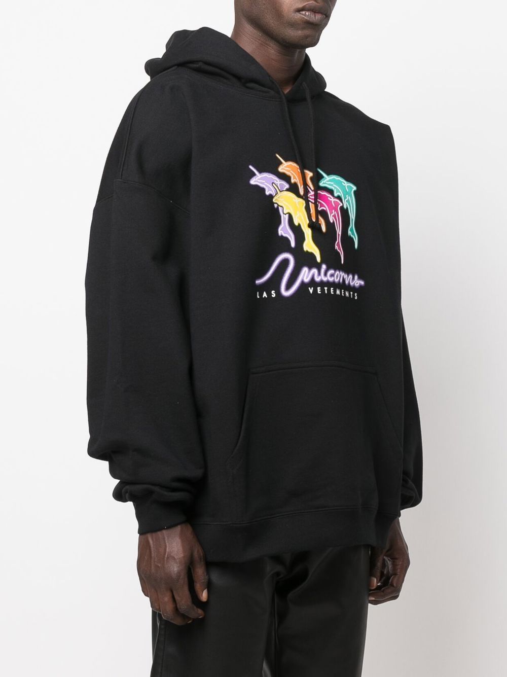 Vetements Unisex Dolphin Unicorn Print Hoodie UA53HD220B