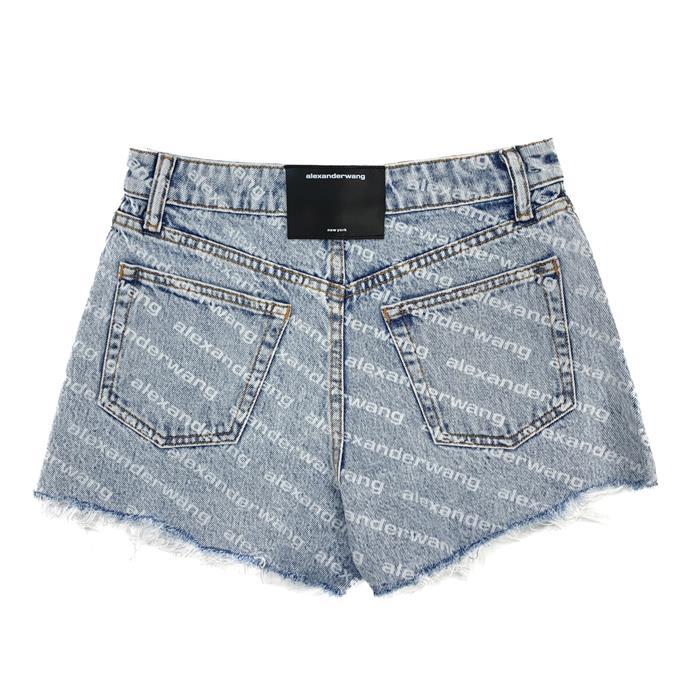 ALEXANDER WANG All Over Logo Denim Short Pants 4DC2204781270