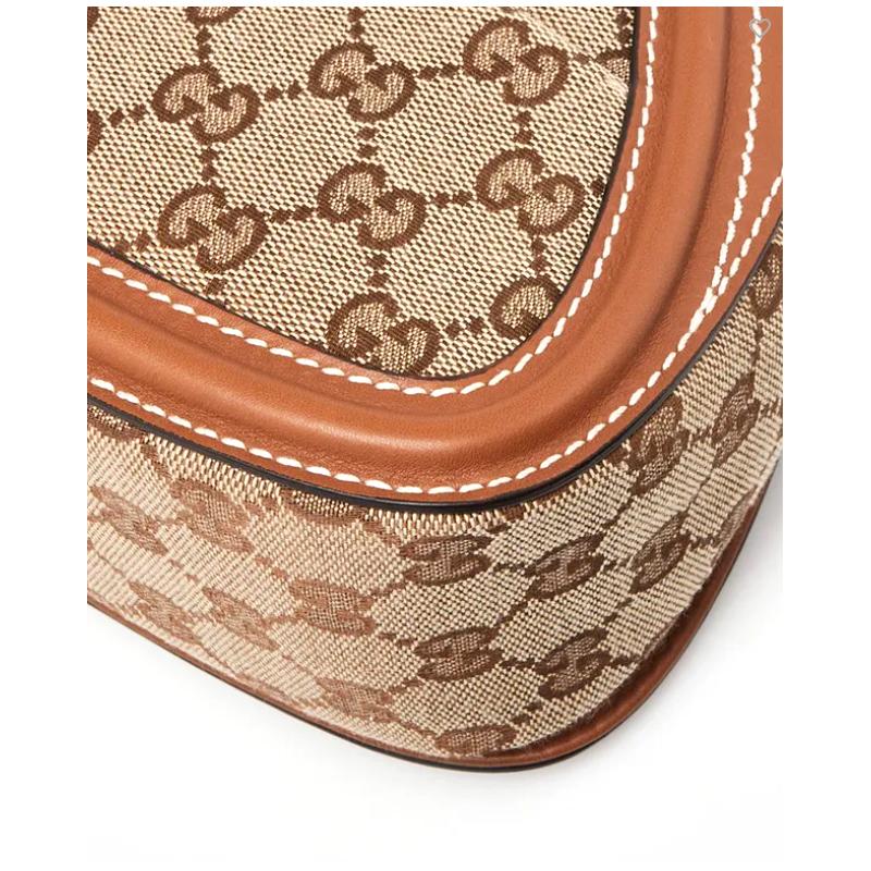 GUCCI Blondie Mini Leather Shoulder Bag Brown