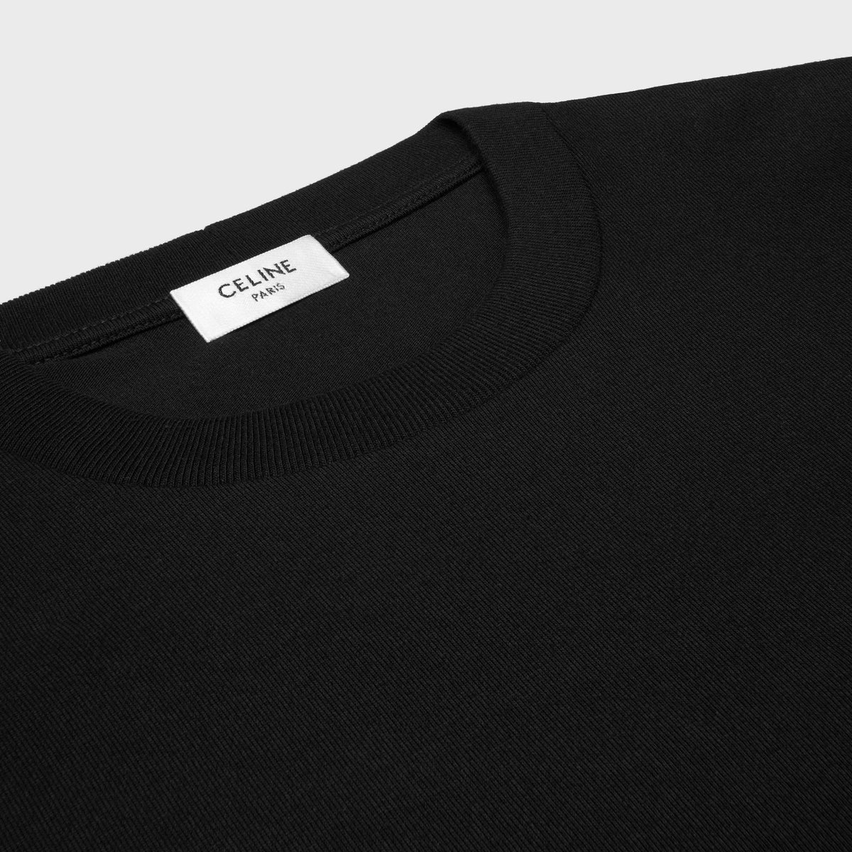 CELINE Logo Short Sleeve T-Shirt Black Men’s RX0I31242 GDX7