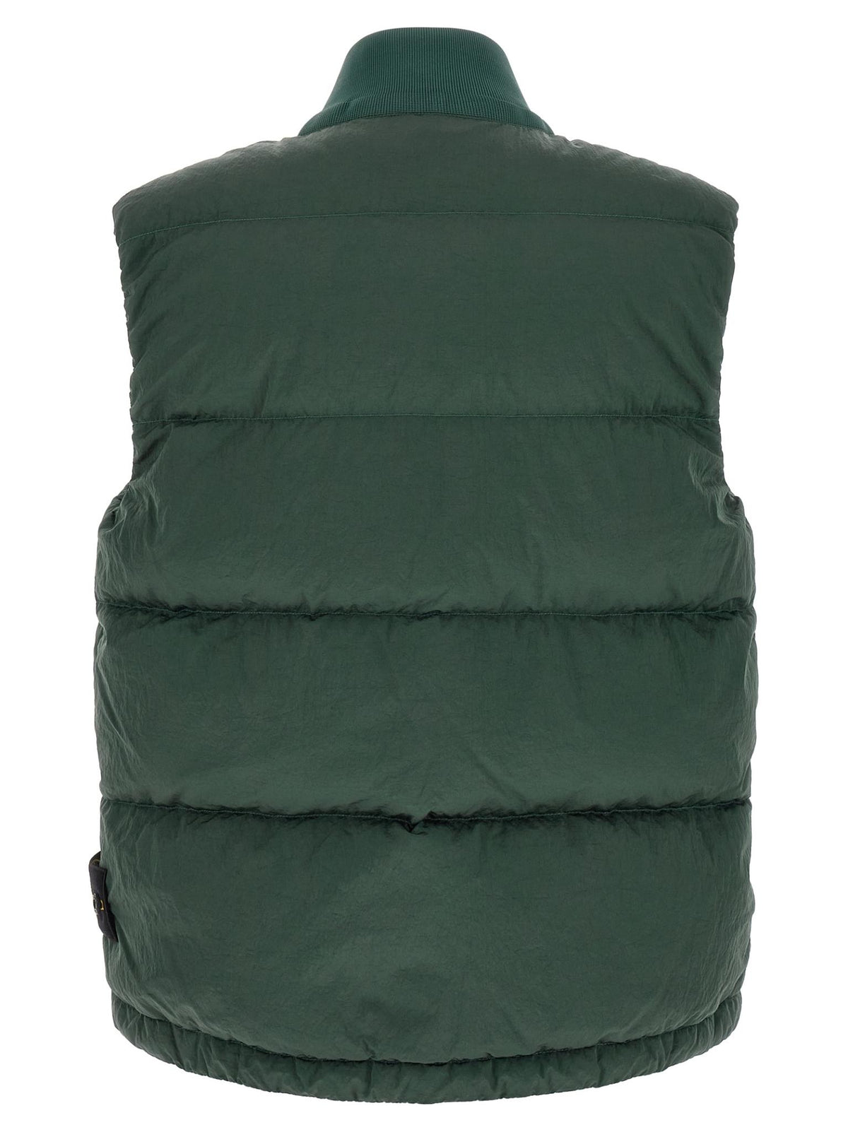 STONE ISLAND Black Nylon Down Puffer Vest for Men