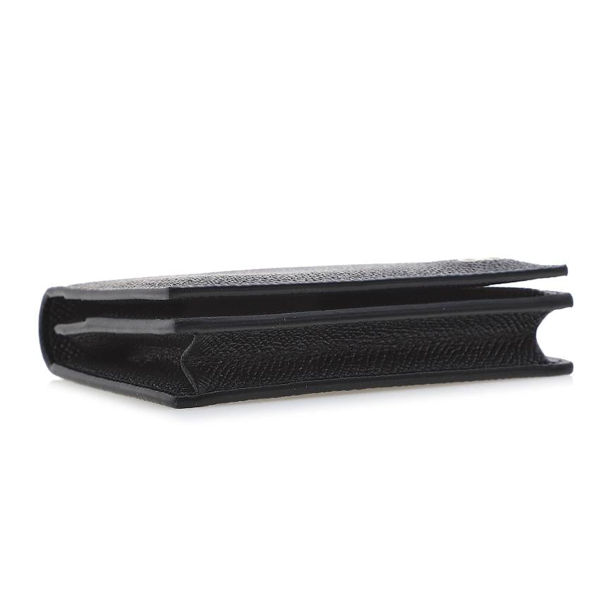 Ferragamo Gancini Card Holder Unisex Leather Wallet 1665 NERO 0784673