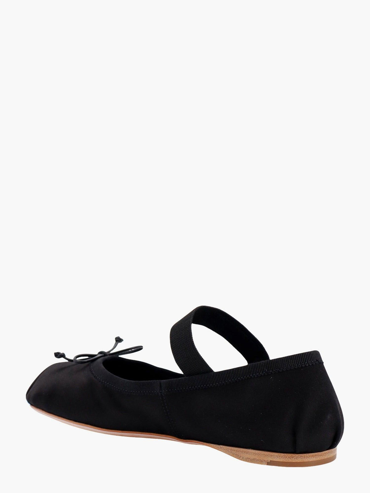 Miu Miu Black Leather Flat Shoes