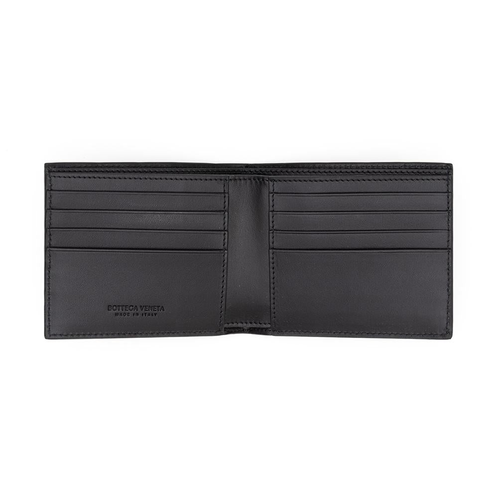 Bottega Veneta Intrecciato Black Leather Bifold Wallet