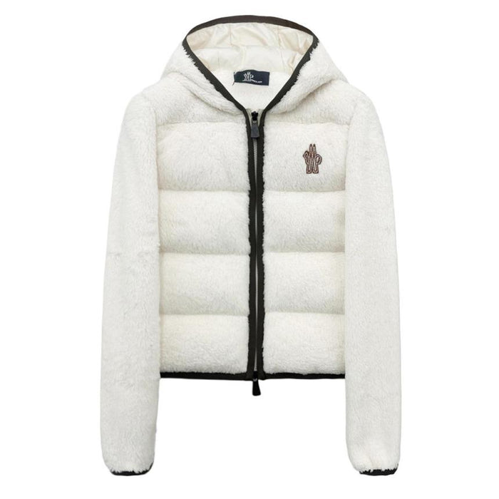 Moncler Grenoble Fleece Hooded Jacket Women’s White