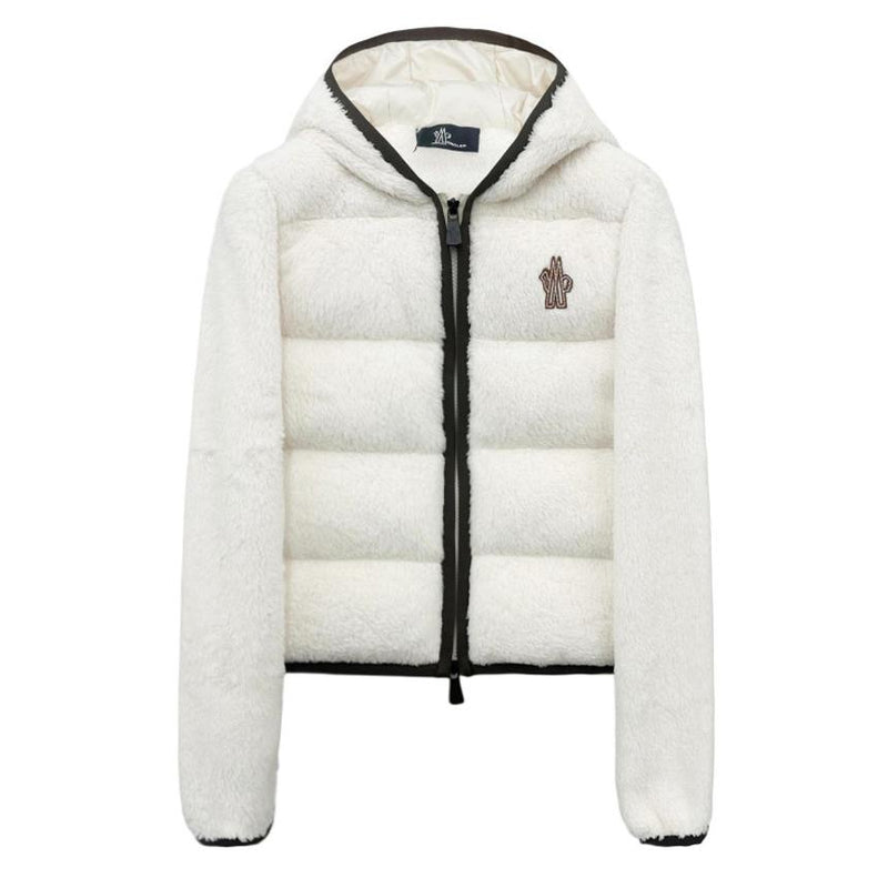 Moncler Grenoble Fleece Hooded Jacket Women’s White
