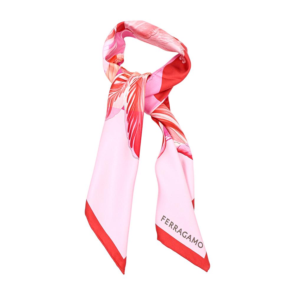 Ferragamo Floral Print Silk Scarf