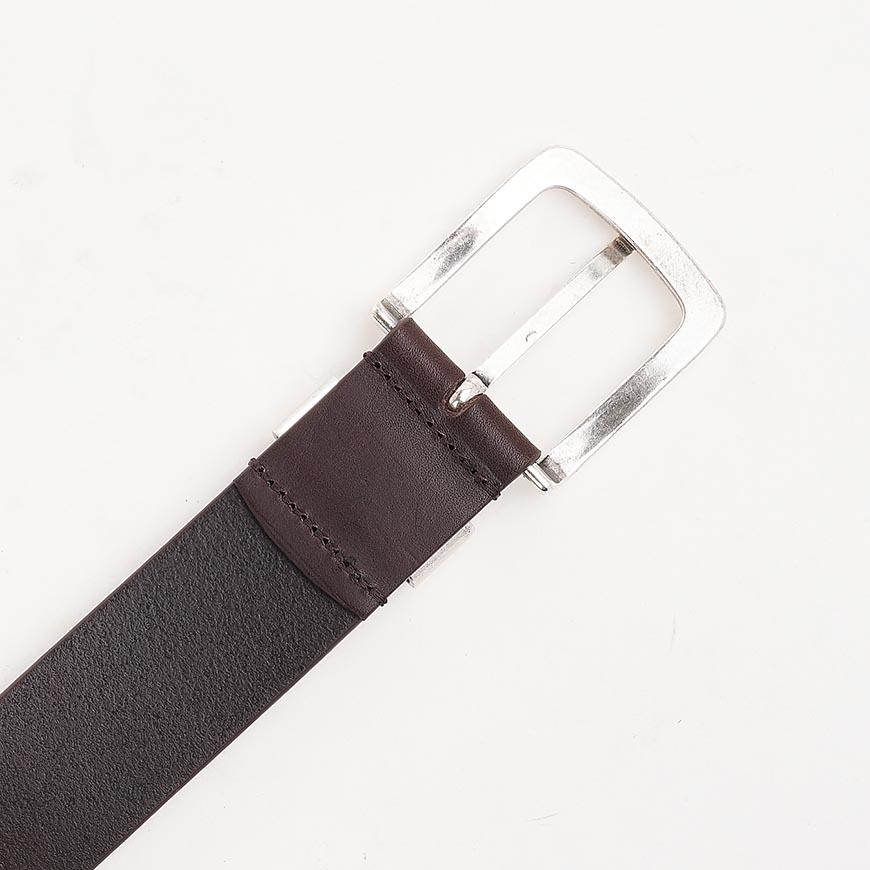 Emporio Armani Men’s Leather Belt with Logo Buckle Black