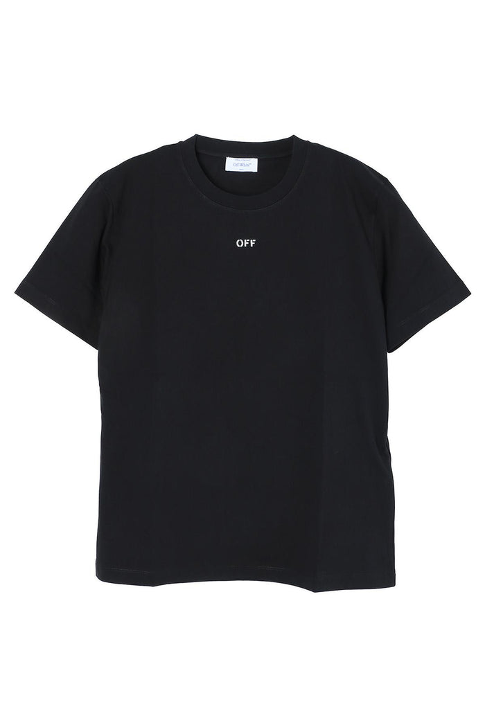 OFF WHITE Newspaper Arrow Slim Short Sleeve T-Shirt Black