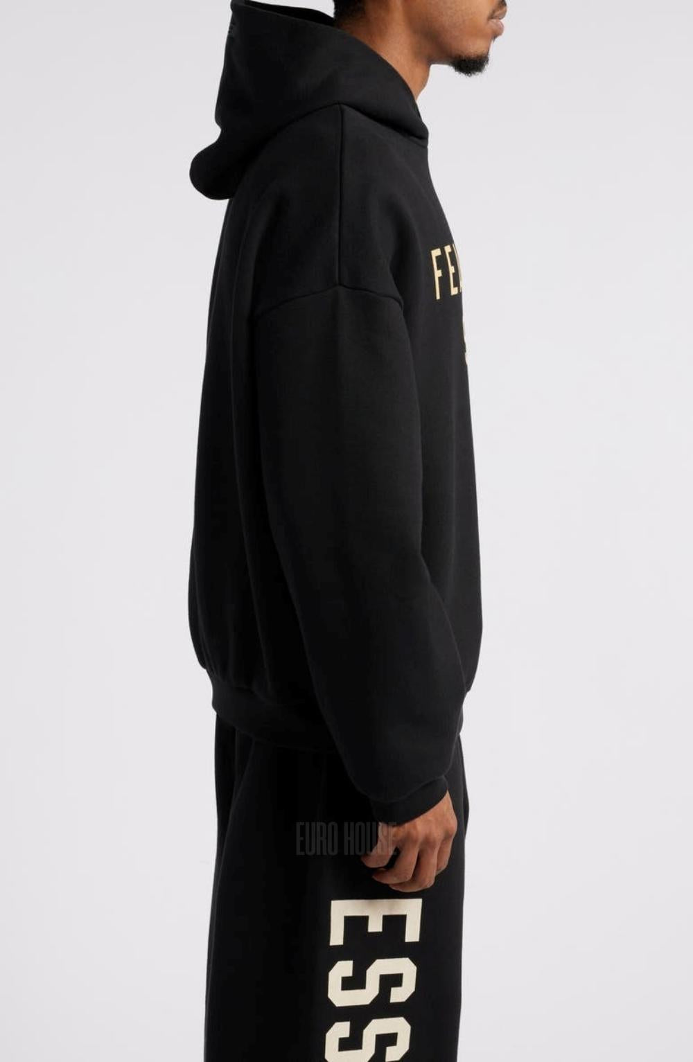 Fear of God Essentials Fleece State Hoodie Black 192BT246250F