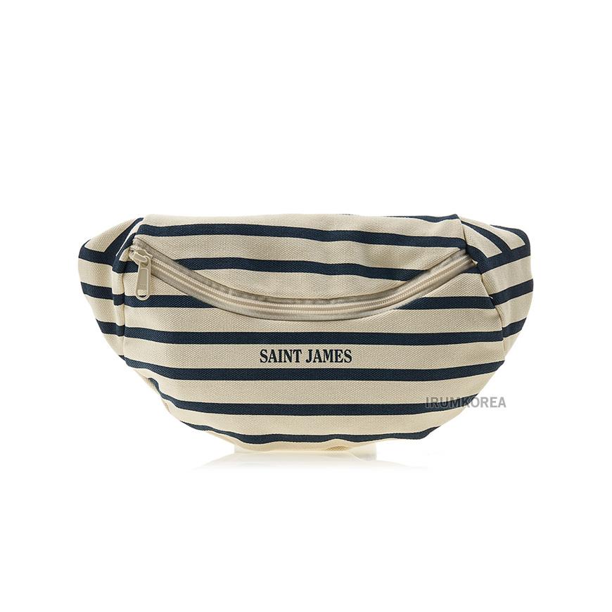 Saint James Ecru/Navy Unisex Body Belt Bag Crossbody