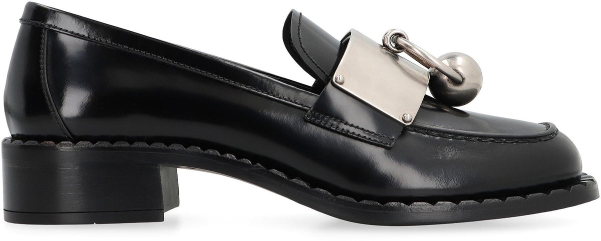 PRADA Black Leather Loafers