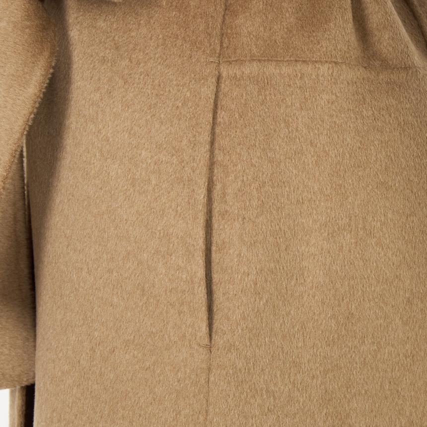 Max Mara Aris Wool Blend Long Coat Ivory