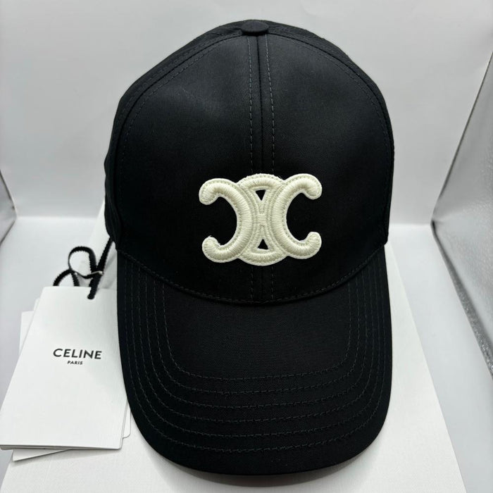 CELINE Triomphe Logo Baseball Cap Black/White Unisex 2AUT6969P