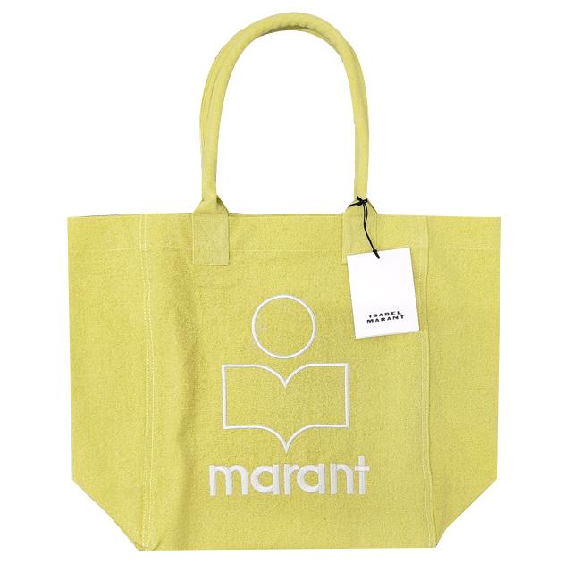 Isabel Marant YENKY Logo Embroidered Shopper Tote Bag Black Canvas