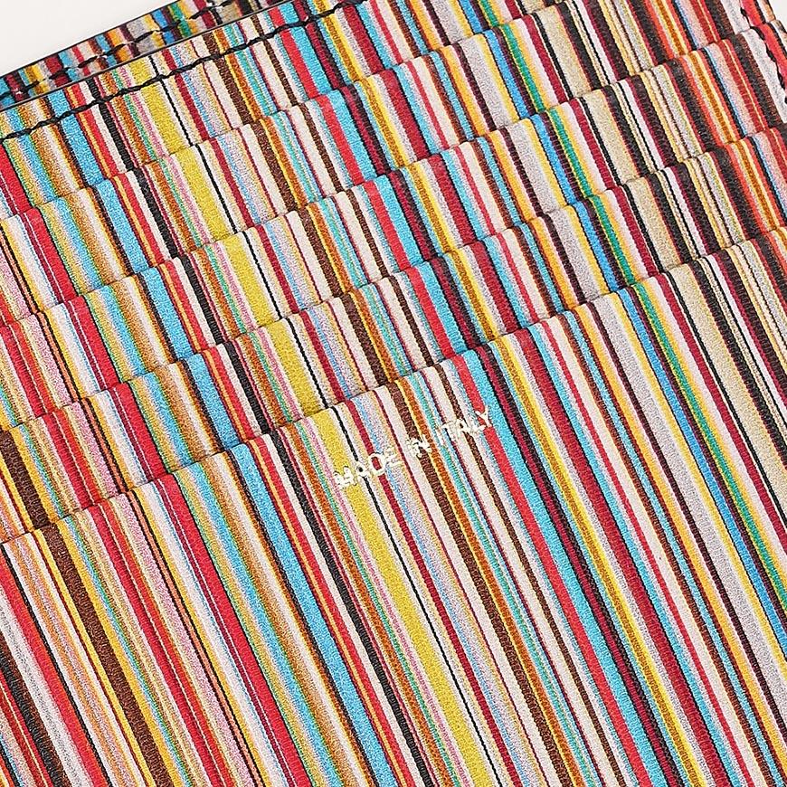 Paul Smith Men’s Stripe Leather Bifold Wallet M1A 4832 CMULTI 79
