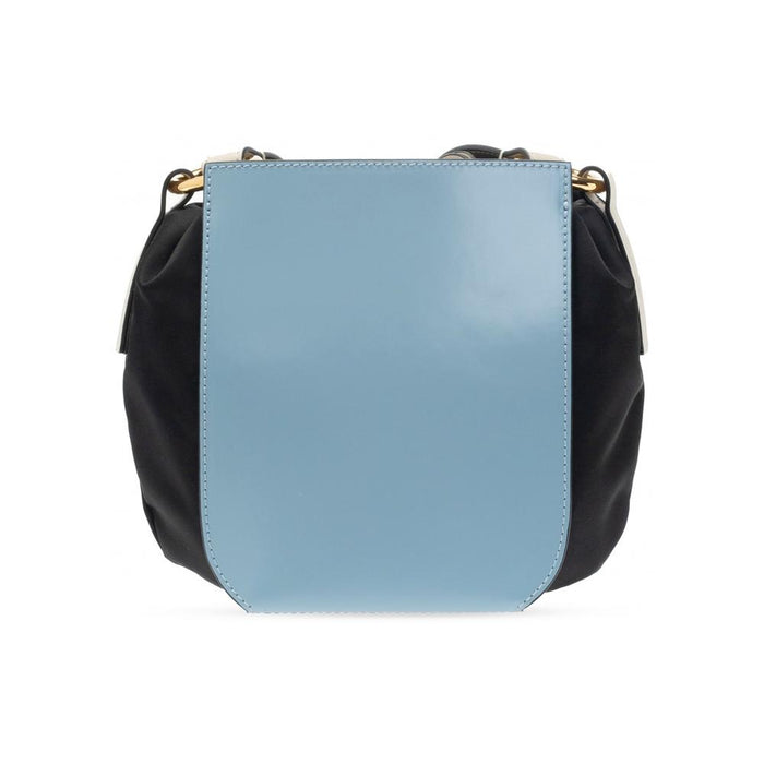 Marni 15th Anniversary Gusset Bucket Shoulder Bag Black Blue