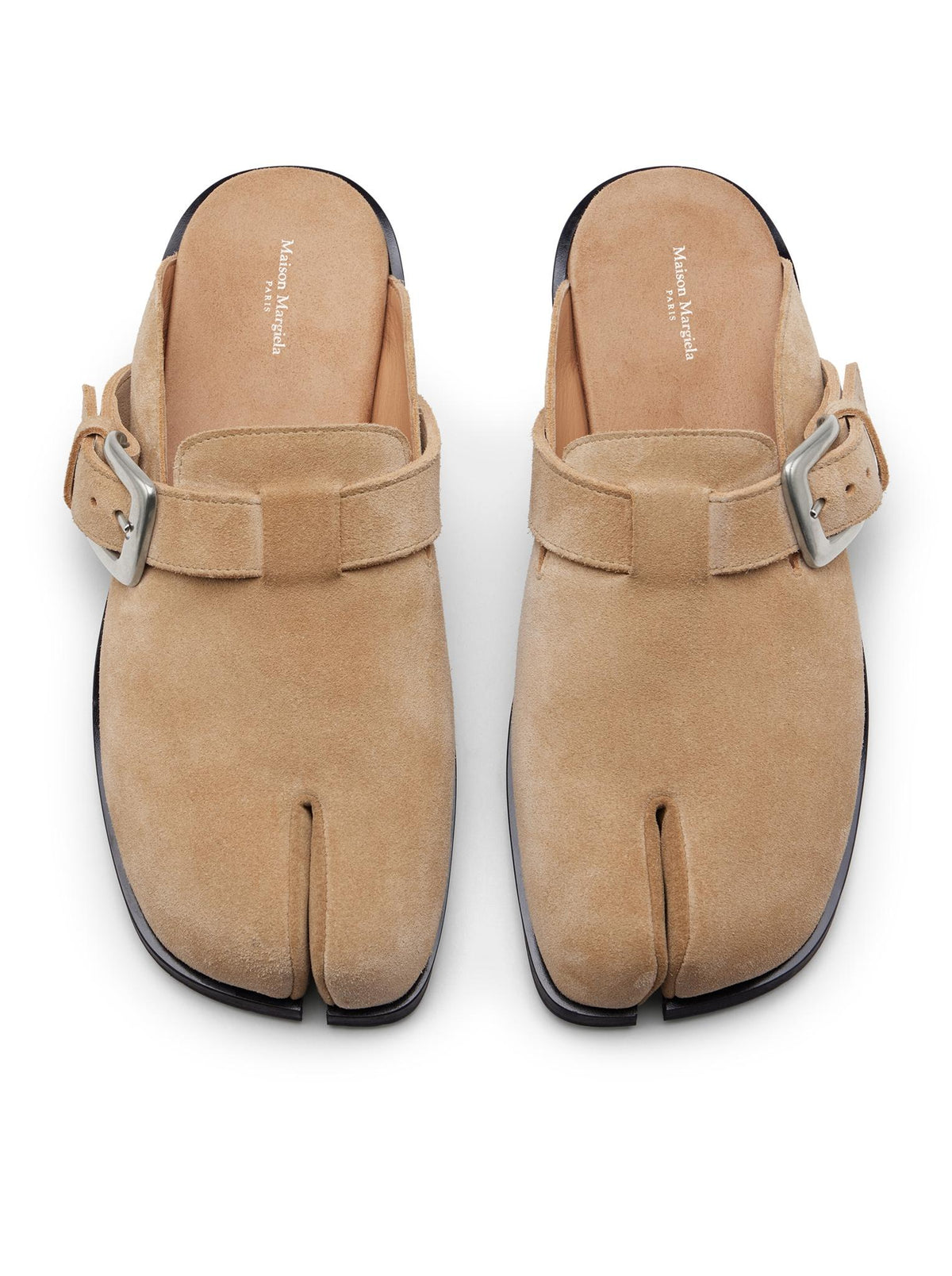 Maison Margiela Pale Khaki Leather Mules Slippers Men