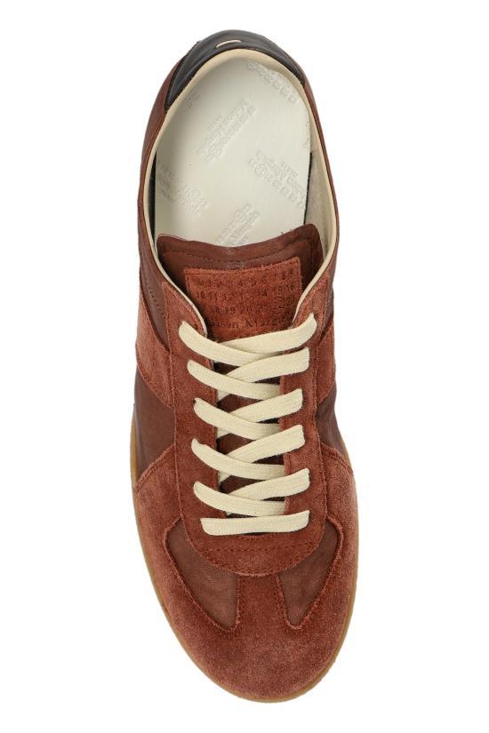 Maison Margiela White Leather Low-Top Sneakers S57WS0557 P7795 T2162 BROWN DOM